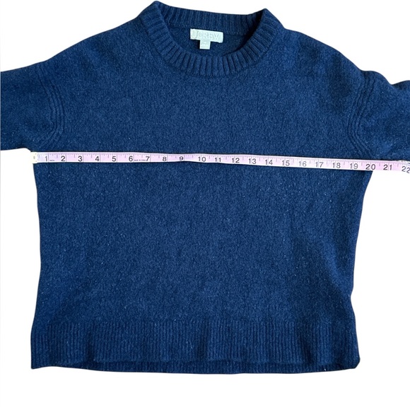 J.Crew Navy Lambswool Crewneck Sweater – XS, 100% Wool - Picture 6 of 9